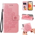 thumbnail image 1 of Galaxy S21 FE Wallet Case for Samsung Galaxy S21 FE(2021), Allytech Embossed Floral PU Leather Shockproof Flip Stand Wristlet Credit Card Slots Holder Cover for Galaxy S21 FE(6.4"), Rosegold, 1 of 8