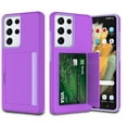thumbnail image 1 of Galaxy S21 Plus 5G Wallet Phone Case, Tekcoo Shockproof Hybrid Rubber Hard PC & TPU Armor Protective Case Cover with 3 Cedit Cards ID Holder Slots for Samsung Galaxy S21 Plus 5G 6.7" -Purple, 1 of 10