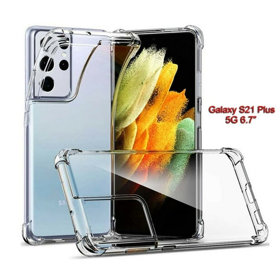 Galaxy S21 Plus Case Clear, Clear Case for Samsung Galaxy S21 Plus, Njjex Galaxy S21 Plus Crystal Clear Shock Absorption Technology Bumper Soft TPU Cover Case for Samsung Galaxy S21 Plus 2021 -Clear