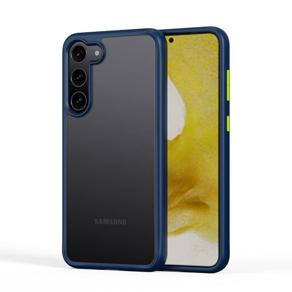 Galaxy S21 Plus Case Crystal Clear Shockproof Bumper Protective Cell Phone Cover Hybrid Design Hard PC Back with Flexible TPU Raised Bezel & Enhanced Corners for Samsung Galaxy S21 Plus, Blue