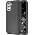 thumbnail image 1 of Galaxy S21 Plus Case for Samsung Galaxy S21 Plus 5G Case Military Drop Shockproof Armor Heavy Duty Rugged 3 in 1 Protection Cover for Galaxy S21 Plus S21+ Phone Case (Black+Black), 1 of 15