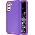 thumbnail image 1 of Galaxy S21 Plus Case for Samsung Galaxy S21 Plus 5G Case Military Drop Shockproof Armor Heavy Duty Rugged 3 in 1 Protection Cover for Galaxy S21 Plus S21+ Phone Case (Purple+Rose Red), 1 of 9