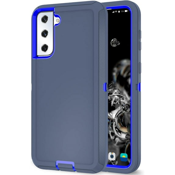Galaxy S21 Plus Case for Samsung Galaxy S21 Plus 5G Case Military Drop Shockproof Heavy Duty Rugged 3 in 1 Protection Cover for Galaxy S21 Plus S21+ Phone Case (Navy+Blue)