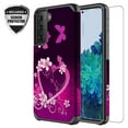 thumbnail image 1 of Galaxy S21 Plus Case with Screen Protector for Girls Women, Dual Layer Heavy Duty Protective Phone Cover Cases for Galaxy S21 Plus/S21+ - Hot Pink Heart, 1 of 5