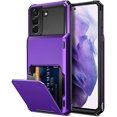 thumbnail image 1 of for Galaxy S21 Plus Case Wallet Credit Card Holder 4-Card Flip Cover ID Slot Back Hidden Pocket Dual Layer Protective Hybrid Hard Shell Bumper Armor Case for Samsung S21+ S21 Plus 6.7 Purple, 1 of 12
