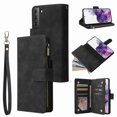 thumbnail image 1 of Galaxy S21 Plus Wallet Case, Dteck Soft Leather Zipper Wallet Case Magnetic Buckle Horizontal Flip Cover with 5 Card Slots/Photo Pocks for Samsung Galaxy S21 Plus, Black, 1 of 6