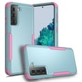 thumbnail image 1 of Galaxy S21 SM-G991 Case , [ Teal + Pink ] Shockproof Heavy Duty Armor Protective Phone Cases Hard Rugged Bumper Cover for Samsung Galaxy S21 SM-G991, 1 of 6