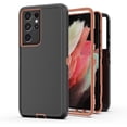 thumbnail image 1 of for Galaxy S21 Ultra 5G Case, Heavy Duty Protective Case with [3 Layers] Rugged Rubber Shockproof Protection Cover for Samsung Galaxy S21 Ultra(Black/Orange), 1 of 12