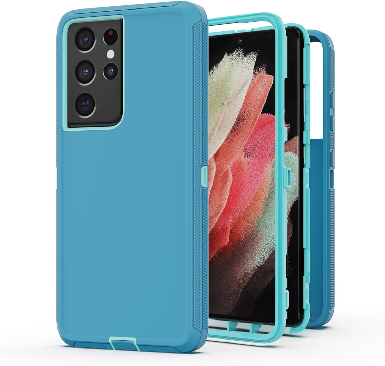 for Galaxy S21 Ultra 5G Case, Heavy Duty Protective Case with [3