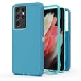 thumbnail image 1 of for Galaxy S21 Ultra 5G Case, Heavy Duty Protective Case with [3 Layers] Rugged Rubber Shockproof Protection Cover for Samsung Galaxy S21 Ultra(Blue/Azure), 1 of 12