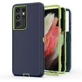 thumbnail image 1 of for Galaxy S21 Ultra 5G Case, Heavy Duty Protective Case with [3 Layers] Rugged Rubber Shockproof Protection Cover for Samsung Galaxy S21 Ultra(Dark Blue/Green), 1 of 12