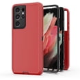 thumbnail image 1 of for Galaxy S21 Ultra 5G Case, Heavy Duty Protective Case with [3 Layers] Rugged Rubber Shockproof Protection Cover for Samsung Galaxy S21 Ultra(Red/Black), 1 of 12