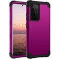 thumbnail image 1 of Galaxy S21 Ultra Case, S21 Ultra Case, Allytech Silicone PC Reinforced Shockproof Anti-scratch Drop Protection Lightweight Back Cover Case for Samsung Galaxy S21 Ultra, Purple, 1 of 1