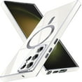 thumbnail image 1 of for Galaxy S21 Ultra Case,[Compatible with Magsafe],[10 FT Military Grade Drop Protection][Anti Yellowing] Slim Soft TPU Luxury Protective Phone Case for Galaxy S21 Ultra-White 11-sam s21u-03, 1 of 12