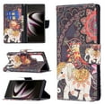 thumbnail image 1 of Galaxy S21 Ultra Case Cute Embossed Pattern Premium Leather Wallet Cover Flip Stand Credit Card Slots Pocket Holder Magnetic Closure Folio Case for Samsung Galaxy S21 Ultra, Flower Elephant, 1 of 8