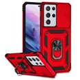 thumbnail image 1 of Galaxy S21 Ultra Case,Dteck Shockproof Rubber Rugged Case Hybrid Hard Ring Holder Kickstand Slide Camera Lens Protector Cover for Samsung Galaxy S21 Ultra,Red, 1 of 8