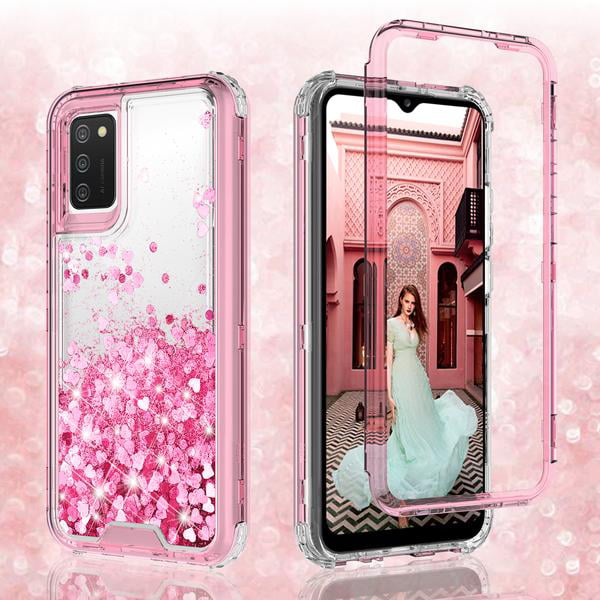 Galaxy S21 Ultra Case,Samsung S21 Ultra 5g Case Liquid Glitter Waterfall  Shock Proof Phone Case Cute Girls Women for Samsung Galaxy S21 Ultra Case -  Pink 
