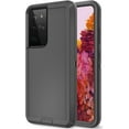 thumbnail image 1 of Galaxy S21 Ultra Case for Samsung Galaxy S21 Ultra 5G Case Military Drop Shockproof Armor Heavy Duty Rugged 3 in 1 Protection Cover for Galaxy S21 Ultra Phone Case (Black+Black), 1 of 14
