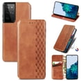 thumbnail image 1 of Galaxy S21 Ultra Wallet Case, Dteck Premium PU Leather Flip Folio Wallet Case with Card Slot Magnetic Closure Case for Samsung Galaxy S21 ultra 6.9 inch, Brown, 1 of 8