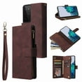 thumbnail image 1 of Galaxy S21 Ultra Wallet Case, Dteck Soft Leather Zipper Wallet Case Magnetic Buckle Horizontal Flip Cover with 5 Card Slots/Photo Pocks for Samsung Galaxy S21 Ultra, Coffee, 1 of 6