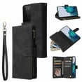 thumbnail image 1 of Galaxy S21 Ultra Wallet Case, Dteck Soft Leather Zipper Wallet Case Magnetic Buckle Horizontal Flip Cover with 5 Card Slots/Photo Pocks for Samsung Galaxy S21 Ultra, Black, 1 of 6