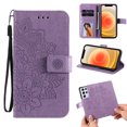 thumbnail image 1 of Galaxy S21 Ultra Wallet Case for Samsung Galaxy S21 Ultra 5G(6.8" 2021), Allytech Embossed Floral PU Leather Shockproof Flip Stand Wristlet Credit Card Slots Holder Cover for Galaxy S21 Ultra, Purple, 1 of 8