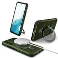 thumbnail image 1 of for Galaxy S22 Case [Compatible with MagSafe] [Military-Grade Protection], Shockproof Protective Slim Invisible Kickstand Car Mount Magnetic Armor Cover For Samsung Galaxy S22, Darkgreen, 1 of 10