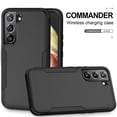 thumbnail image 1 of for Galaxy S22 Case, Defender Case Compatible with Samsung Galaxy S22 Case, Hybrid Heavy Duty Military Grade Full-Body Drop Shockproof Dustproof 3-Layers Rugged Protective Cover, Black, 1 of 8