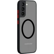 Galaxy S22 Case Magnetic [Support Magsafe Charger] Wireless Anti-Scratch Shockproof Matte Clear Full Camera Protection Slim Thin Phone Cover Case for Samsung Galaxy S22 6.1"-Black