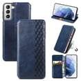 thumbnail image 1 of Galaxy S22 Case, PU Leather TPU Wallet Cover with Card Holder Kickstand Hidden Magnetic Adsorption Shockproof Flip Folio Cell Phone Case for Samsung Galaxy S22 6.1 inch 2022,Blue, 1 of 8
