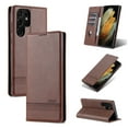 thumbnail image 1 of Galaxy S22 Case, S22 Wallet Case, Allytech PU Leather Foldling Stand Flip Cover with Cards Holder Shockproof Protection Anti-scratch Wallet Case Cover for Samsung Galaxy S22, Brown, 1 of 6