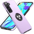 thumbnail image 1 of Galaxy S22 Case, Samsung Galaxy S22 Case with HD Screen Protector,  [Military Grade] Shockproof Protection Case with 360° Magnetic Ring Holder Kickstand Phone Case for Samsung S22, Purple, 1 of 16
