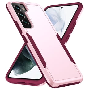 Galaxy S22 Case - TECH CIRCLE [Dual Layer Protection] Shockproof Protective Lightweight Case for Samsung Galaxy S22 (6.1-Inch) 2022 Release Phone, Pink+Rose