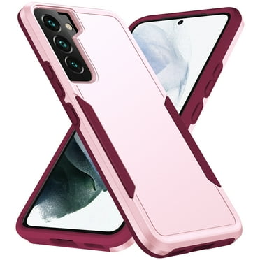 Galaxy S22 Case - TECH CIRCLE [Dual Layer Protection] Shockproof Protective Lightweight Case for Samsung Galaxy S22 (6.1-Inch) 2022 Release Phone, Pink+Rose