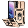 thumbnail image 1 of Galaxy S22 Plus Case,Dteck Shockproof Rubber Rugged Case Hybrid Hard Ring Holder Kickstand Slide Camera Lens Protector Cover for Samsung Galaxy S22 Plus,Gold, 1 of 8