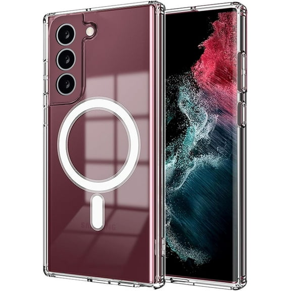 for Galaxy S22+ / S22 Plus Case Clear,[Compatible with Magsafe],[10 FT Military Grade Drop Protection][Anti Yellowing] Slim Soft TPU Phone Case for S22+Plus-Clear 14-sam s22p-01