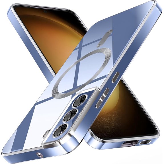 for Galaxy S22+ / S22 Plus Case,[Compatible with Magsafe],[10 FT Military Grade Drop Protection][Anti Yellowing] Slim Soft TPU Luxury Protective Phone Case for S22+Plus-Blue 11-sam s22p-02