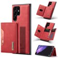 thumbnail image 1 of Galaxy S22 Ultra Case, Dteck for Samsung Galaxy S22 Ultra Cover Wallet Case ID Credit 8 Card Slots Holder Cash Pocket PU Leather Magnetic Closure Clasp Flip Removable Case, Red, 1 of 7