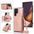 thumbnail image 1 of Galaxy S22 Ultra Case - TECH CIRCLE [with Removable Shoulder Strap] Protective Synthetic Leather Wallet Cover Case for Samsung Galaxy S22 Ultra (6.8 Inch) 2022 Release, Rosegold, 1 of 5