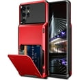 thumbnail image 1 of for Galaxy S22 Ultra Case Wallet Credit Card Holder 4-Card Slot Hidden Back Pocket Dual Layer Hybrid Rugged Rubber Bumper Protective Hard Shell Cover for Samsung Galaxy S22 Ultra 6.8" Red, 1 of 14