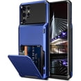 thumbnail image 1 of for Galaxy S22 Ultra Case Wallet Credit Card Holder 4-Card Slot Hidden Back Pocket Dual Layer Hybrid Rugged Rubber Bumper Protective Hard Shell Cover for Samsung Galaxy S22 Ultra 6.8" Navy, 1 of 14