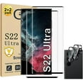 thumbnail image 1 of Galaxy S22 Ultra Screen Protector, 2 Pack Camera Lens Protector【2+2 Pack】 9H Hardness Tempered Glass Screen Protector for Samsung Galaxy S22 Ultra, 1 of 7