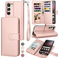 thumbnail image 1 of Galaxy S23 2023 Case, Flip/Folio Cover Wallet Magnetic Closure Card Slots Cash Holder Stand Kickstand TPU Bumper Shockproof Protective Case for Samsung Galaxy S23 -Rose Gold, 1 of 6