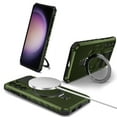 thumbnail image 1 of for Galaxy S23 Case [Compatible with MagSafe] [Military-Grade Protection], Shockproof Protective Slim Invisible Kickstand Car Mount Magnetic Armor Cover For Samsung Galaxy S23, Darkgreen, 1 of 10