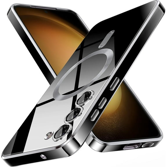 for Galaxy S23 Case,[Compatible with Magsafe],[10 FT Military Grade Drop Protection][Anti Yellowing] Slim Soft TPU Luxury Protective Phone Case for Galaxy S23-Black 11-sam s23-01