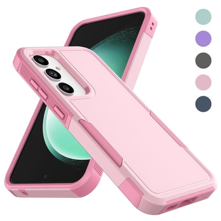 Galaxy S23 FE 5G Case, 2 in 1 Phone Case for Samsung Galaxy S23 FE 5G 6.4 inch ,Takfox Shockproof Protection Heavy Duty Armor Hard Plastic & Rubber Rugged Bumper Cover,Rose Gold