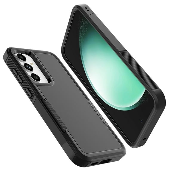 For Galaxy S23 FE 5G Case ,Sturdy Phone Case for Galaxy S23 FE 5G 6.4 inch ,Tiflook Shockproof Protection Heavy Duty Armor Hard Plastic & Rubber Rugged Bumper 2-in-1 Case Cover ( Black )