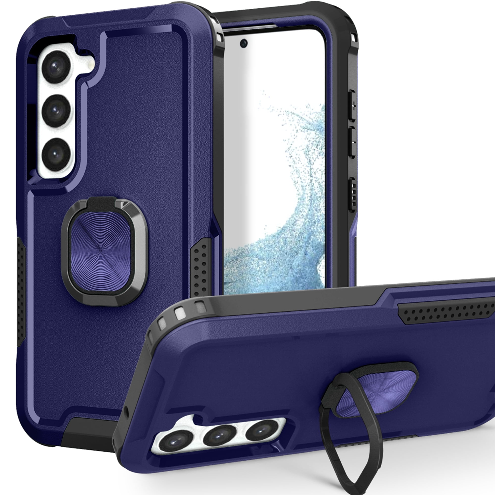 for Galaxy S23 FE Case with Ring Holder, Military Grade Protective
