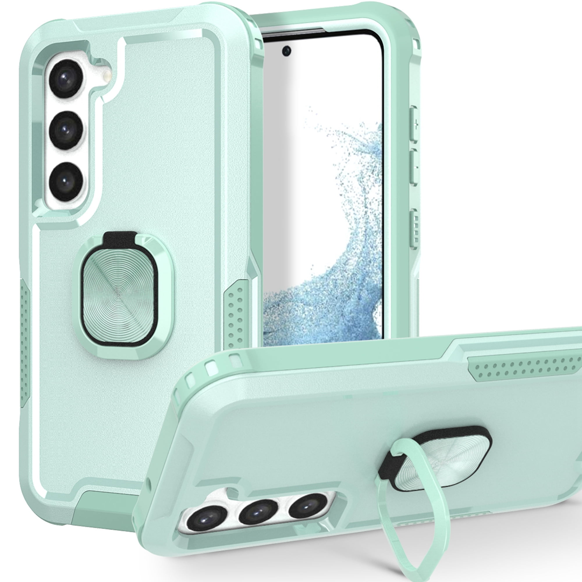 for Galaxy S23 FE Case with Ring Holder, Military Grade Protective