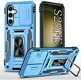 thumbnail image 1 of Bestroad Galaxy S23 FE Case with Stand and Slide Camera Cover, Rugged Shockproof Phone Case for Samsung Galaxy S23 FE, Sky Blue, 1 of 13